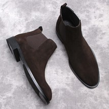 Fashion Leather  Men Ankle Boots Black Brown Formal Elegant Dress Boots ... - £229.26 GBP