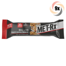 9x Bars MET-Rx Big 100 Fruity Cereal Crunch Meal Replacement Energy Bar 3.52oz - £31.21 GBP