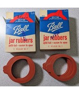 (2) boxes 1950&#39;s 12 Ball Jar Rubbers Split Tab Mason Jar Rings New Old S... - $9.89