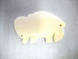 New Hand Carved Solid Wildlife Animal Buffalo Full Body Pendant 30&quot; Adj Necklace - £11.82 GBP