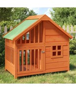  Dog Kennel Brown and Green Solid Pine Wood, Plywood - €214,08 EUR