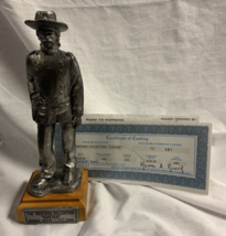 MICHAEL RICKER Signed Pewter - CUSTER - Western Collection 491/1000 - $140.21