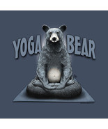 Yoga Bear T-shirt S M L XL XXL NWT NEW Cotton Nature Humor Blue  - £15.88 GBP