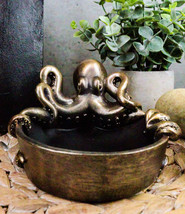 Ebros Sea Monster Kraken Giant Octopus Ashtray Figurine 5.5&quot;W Nautical O... - £17.29 GBP