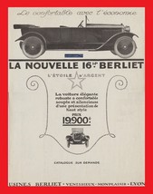 1922 Berliet 16 Hp &#39;l&#39;etoile D&#39;argent&#39; Torpedo - Large Vintage B/W Ad - French!! - £15.04 GBP