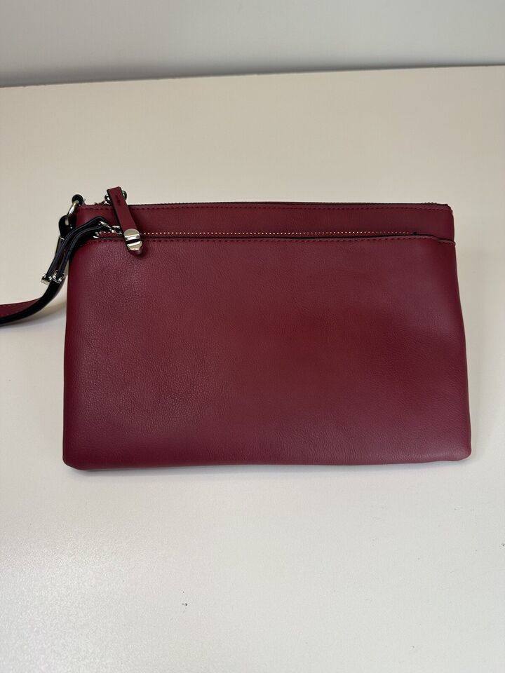 Primary image for Alfani Bangle Wristlet Womens One Size Winter Wine Red Clutch New Without Tag