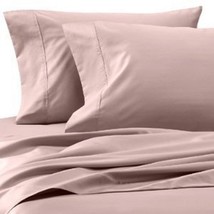 Sferra Elyse Pink King Sheet Set 4PC Solid Mauve 100% Cotton Sateen Italy NEW - £264.42 GBP