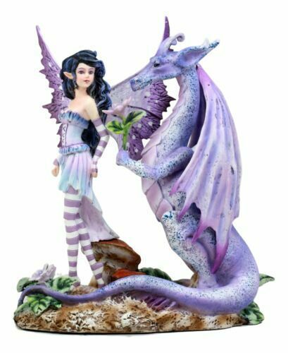 Amy Brown Romantic Twilight Dragon Courting Fairy Figurine Dragons Are R... - $82.99