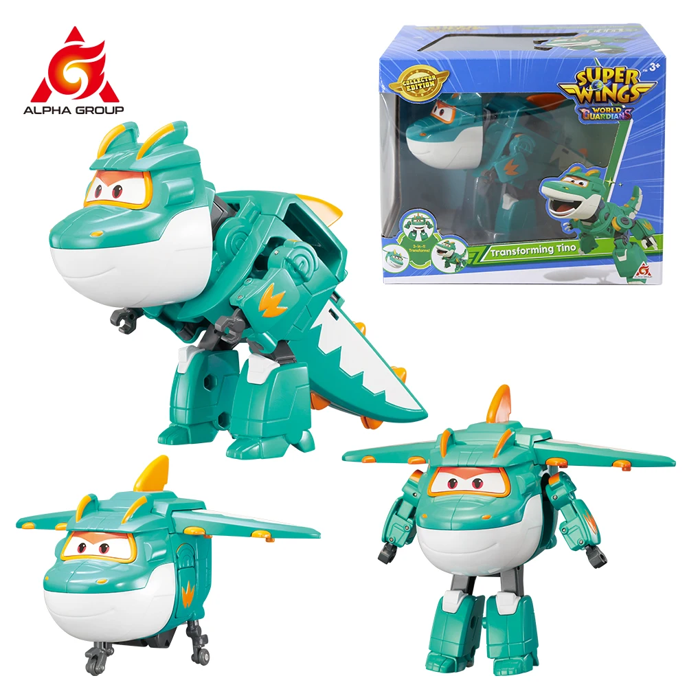 Super Wings Transforming TINO 5 Inches 3 Modes Dinosaurs,Robot,Airplane - £30.05 GBP
