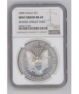 2000 Aigle En Argent NGC MS 69 Erreur De Frappe 69 - €187,52 EUR 2000 Aigle En Argent NGC MS 69 Erreur De Frappe 69 - €187,52 EUR