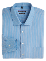 Geoffrey Beene Men&#39;s Big &amp; Tall Dress Shirt 17 34/35 Island Blue Stripe Long - £14.02 GBP