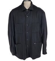 Faconnable Albert Goldberg Wool Coat Car Jacket Men&#39;s Size L Black - £54.34 GBP