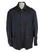 Faconnable Albert Goldberg Wool Coat Car Jacket Men&#39;s Size L Black - £55.34 GBP