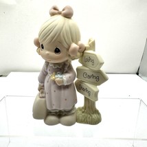 Precious Moments Loving Caring Sharing Girl Figurine - Adorable Collectible with - $13.09