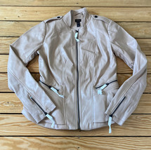 Gilli g.i.l.i. NWOT women’s full zip Faux leather jacket size 0 beige R8 - £23.42 GBP