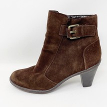 Strictly Comfort Womens Brown Suede Leather Zip Heel Bootie, Size 10 - £22.38 GBP