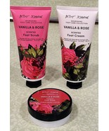 Betsey Johnson Vanilla  Rose Foot Care Collection Kit Scrub Cream Soak F... - $20.50 CAD
