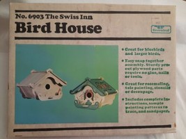 1980 Greenleaf The Swiss Inn Wooden Bird House Kit #6903 Great For Tole Painting - £13.35 GBP