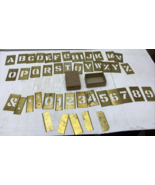 Vintage 4&quot; Brass  General Stencils  Interlocking #  Letters Figures Broo... - $696.66 MXN