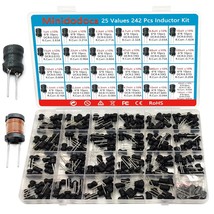 25 Values 242 Pcs Inductor Kit 1Uh To 100 Mh Dip Radial Power Choke Inductors - £25.42 GBP