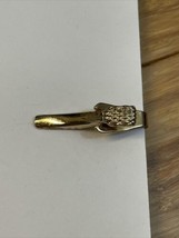 Vintage Gold Tone Black Tie Clasp Clip Estate Jewelry Find KG JD - £7.91 GBP