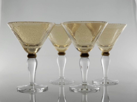 Tommy Bahama Amber Cocktail Stemware | Set of Four Martini, Margarita Glasses - £126.68 GBP