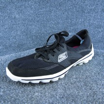 SKECHERS Go Walk 2 Women Sneaker Shoes Black Fabric Lace Up Size 9 Medium - £19.39 GBP