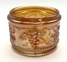 Vintage Carnival Glass Bowl Iridescent Marigold Grape Vine Pattern - £57.79 GBP