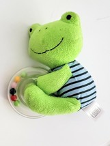 Just One You by Carters Frog Ring Rattle Plush Stuffed Baby Soft Toy 4&quot; CUTE - £14.65 GBP