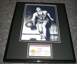 Bill Sharman Signed Framed Business Card &amp; Photo Display Lakers Celtics - £77.61 GBP