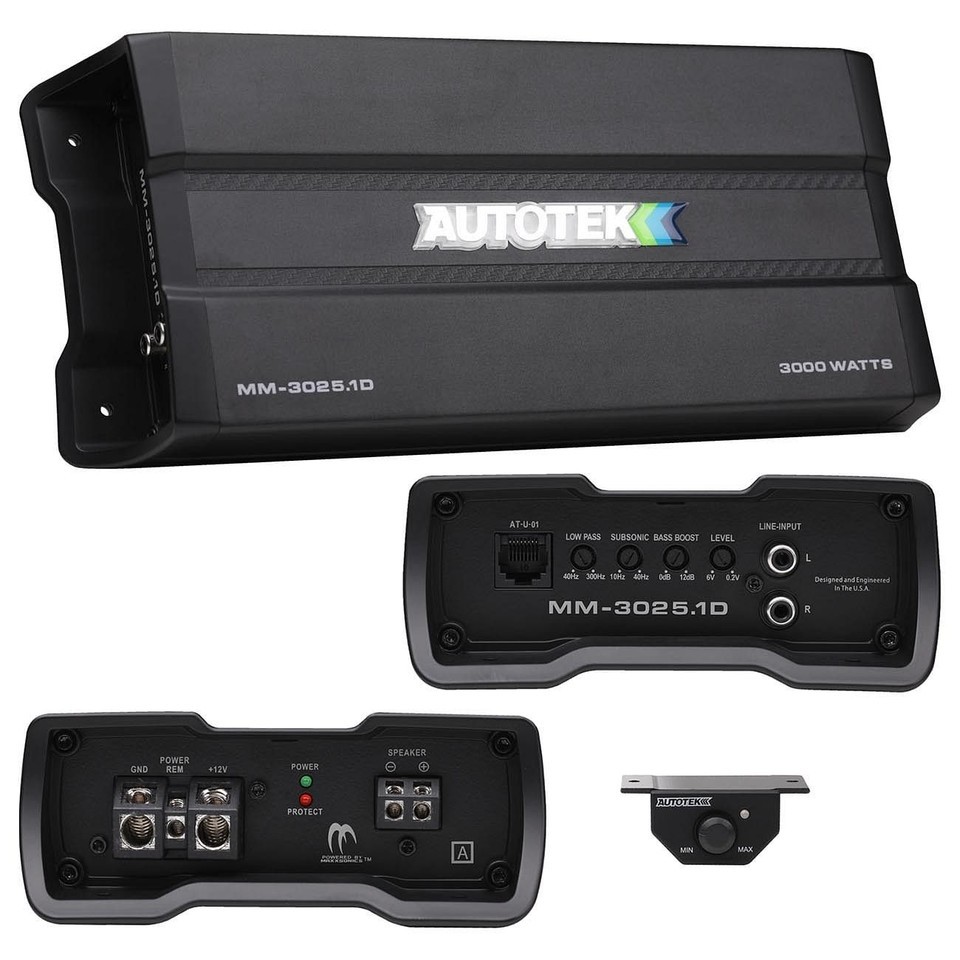 Autotek Mean Machine Compact D Class Amplifier 3000 Watts - $153.73
