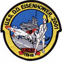 4.5&quot; Navy Uss Dwight D Eisenhower CVN-69 Embroidered Patch - £27.57 GBP