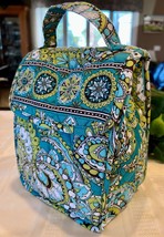 Vera Bradley Out to Lunch Bag Top Handle Pouch Peacock Turquoise NWOT Retired - £19.24 GBP