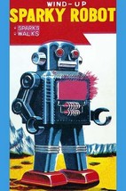 Wind-Up Sparky Robot - Art Print - £17.57 GBP+