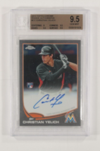 2013 Topps Chrome Rookie Autógrafo Christian Yelich BGS 9.5 Joya Mint # Cy - $222.74