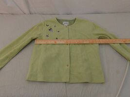 Adult Women's Christopher &amp; Banks Green Purple Flower Pattern Sweater 32113 - $18.86