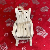 Wooden Rocking Chair Ornament Coastal, Country Chic, Coastal, Grandma, New - £9.07 GBP