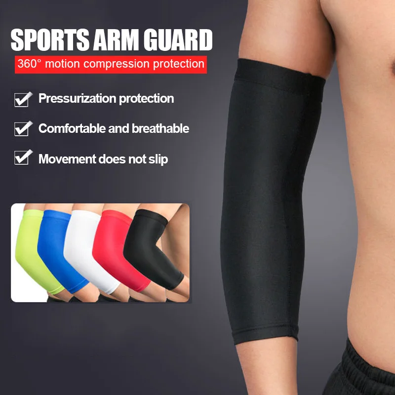 Pport sleeve sun uv protection basketball running fitness armguards sports compress ela thumb200