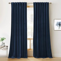 Teal Blue Velvet Curtains Blackout Curtains for Living Room Custom WindowCurtain - £38.45 GBP+