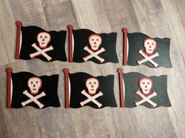 Pirate Flag Felt Themed Painted Wood Accents Supply Arts&amp;Crafts - £16.81 GBP