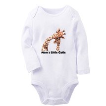 Mam&#39;s Little Cutie Romper Baby Bodysuit Newborn Jumpsuits Infant Giraffe Outfits - £8.86 GBP