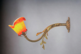 Original Art Deco Wall Lamp 1900 France Brass - $192.27
