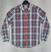 Ruff Hewn Men&#39;s Plaid Multicolor Button Western Long Sleeve Shirt Size S... - £9.03 GBP