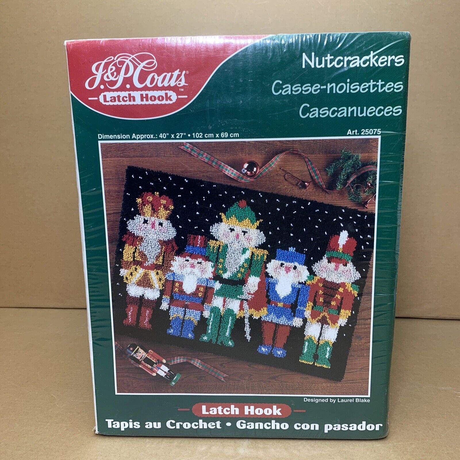 Primary image for J & P Coats Latch Hook Kit #25075 "Nutcrackers" 40" x 27" Brand New Sealed