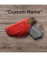 Custom Personilized leather gun printed Name” holster, Personalized Gun - $49.49
