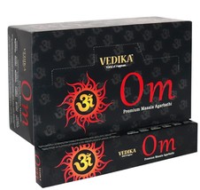 12 X Vedika OM Fragrance Premium Masala AGARBATTI Incense Sticks 15 each (180 ) - £16.61 GBP