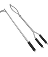 Stainless Steel Fireplace Tongs And Log Grabber, Suitable For Outdoor Fi... - $98.70 CAD