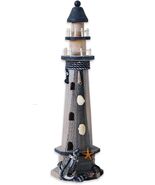 Wooden Lighthouse Decor, 19.5 Inch Decorative Nautical Lighthouse Rustic... - $566.44 MXN