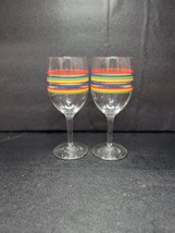 Libbey Royal Norfolk Fiesta Mambo Wine Glasses, Vtg Glassware, Set of 2 ... - $301.58 MXN