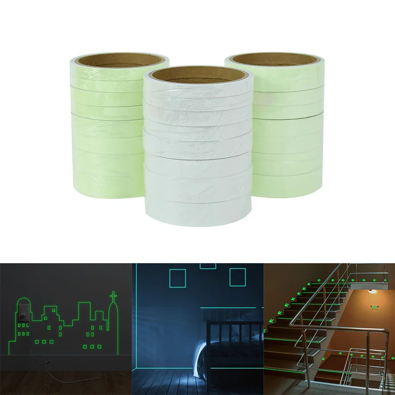 Play 1roll  Luminous Tape Self-adhesive Warning Tape Sticker Safety Stage Decora - £23.25 GBP